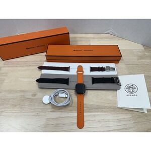 Apple Watch Hermes Series 11 42mm Titanium + 3 Bands - Excellent (Worn Once)